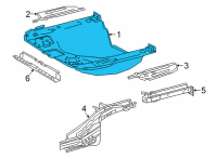 OEM Toyota Corolla Cross Rear Floor Pan Diagram - 58301-0A900