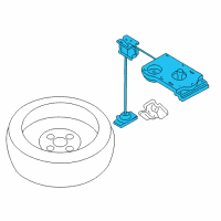 OEM Nissan Carrier Assy-Spare Wheel, Hoist Diagram - 57210-1B000
