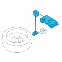 OEM 1998 Nissan Quest Carrier Assy-Spare Wheel, Hoist Diagram - 57210-1B000