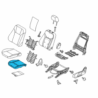 OEM 2012 Ford Fiesta Seat Cushion Pad Diagram - BE8Z-54632A22-C