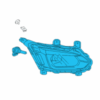 OEM Chevrolet Equinox Fog Lamp Assembly Diagram - 23375567