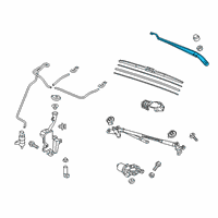 OEM 2022 Honda Pilot Arm, Windshield Wiper (Driver Side) Diagram - 76600-TG7-A01