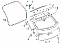 OEM Buick Hinge Diagram - 84934742