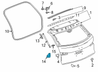 OEM 2022 Buick Envision Lift Cylinder Lower Bracket Diagram - 84935071