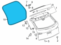 OEM 2021 Buick Envision Body Weatherstrip Diagram - 84887277