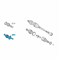 OEM Toyota Matrix Inner Boot Diagram - 04438-02180