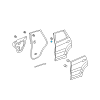 OEM 2008 Honda Pilot Seal, Door Panel Hole Diagram - 91651-S84-A01