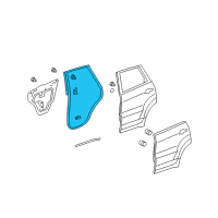 OEM 2011 Acura RDX Seal, Right Rear Door (Outer) Diagram - 72810-STK-A01