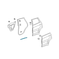 OEM Acura RDX Seal, Rear Door Sill (Lower) Diagram - 72827-STK-A01