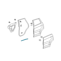 OEM 2010 Acura RDX Seal, Rear Door Sill (Lower) Diagram - 72827-STK-A01