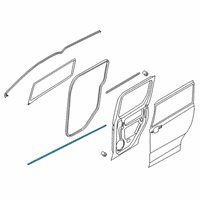 OEM 2015 Ford Transit Connect Lower Weatherstrip Diagram - DT1Z-61253A11-B