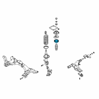 OEM Kia Sephia Rubber-Spring Seat Diagram - 0K24134012