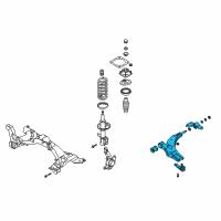 OEM 2001 Kia Spectra Arm Assembly-Lower , RH Diagram - 0K2NA34300B