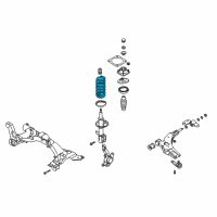 OEM Kia Spectra Front Coil Spring Diagram - 0K2NA34011DS