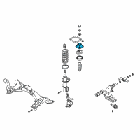 OEM Kia Spectra Rubber-Strut Mounting, Front Diagram - 0K2A134380A