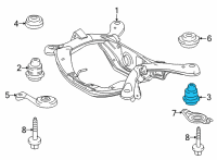 OEM 2021 Toyota Sienna Mount Cushion Diagram - 52276-0E030