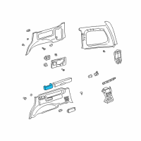 OEM 2003 Lexus LX470 Quarter Trim Cup Holder, Right Diagram - 66991-60010-A1