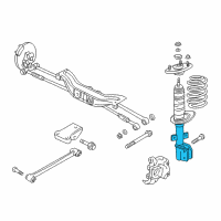 OEM 2007 Chevrolet Monte Carlo Rear Suspension Strut Assembly Diagram - 88965468