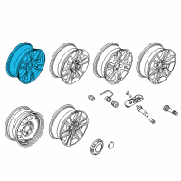 OEM 2018 Ford F-150 Wheel, Alloy Diagram - FL3Z-1007-B