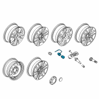 OEM Lincoln Wheel Lock Kit Diagram - FL1Z-1A043-A