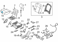 OEM Nissan Rogue Pad-FRT St CUSH Diagram - 89357-6RA3A