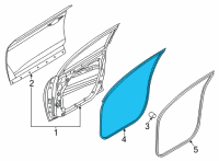 OEM Hyundai Santa Cruz W/STRIP ASSY-FR DR SIDE LH Diagram - 82130-K5000