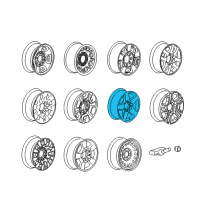 OEM 2018 Chevrolet Silverado 2500 HD Wheel-Front & Rear Diagram - 84008493