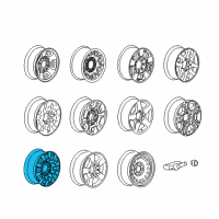 OEM 2017 GMC Sierra 3500 HD Wheel, Alloy Diagram - 84341234