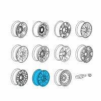 OEM 2017 GMC Sierra 2500 HD Wheel, Alloy Diagram - 84711930