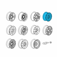 OEM 2012 GMC Sierra 3500 HD Wheel, Alloy Diagram - 9597733