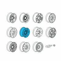 OEM 2015 GMC Sierra 2500 HD Wheel, Alloy Diagram - 84428927