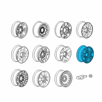 OEM 2015 Chevrolet Silverado 3500 HD Wheel, Alloy Diagram - 84341233