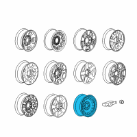 OEM Chevrolet Silverado 3500 HD Spare Wheel Diagram - 9597724