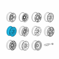 OEM 2011 GMC Sierra 3500 HD Wheel, Alloy Diagram - 9597736