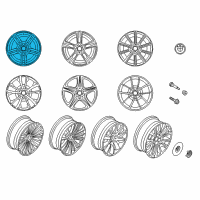 OEM BMW 550i Disc Wheel, Light Alloy, Decor-Silber Diagram - 36-11-7-842-653