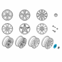 OEM BMW 650i Gran Coupe Hub Cap, Silver Diagram - 36-13-7-842-859