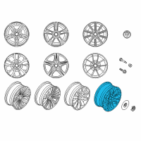 OEM 2013 BMW 535i Light Alloy Rim Diagram - 36-11-7-842-657