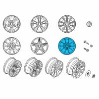 OEM BMW M6 V-Spoke 356 Liquid Black - Rear (Single Wheel) Diagram - 36-11-6-853-817