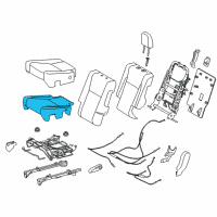 OEM 2019 Toyota Highlander Seat Cushion Pad Diagram - 71612-0E060