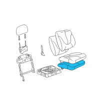 OEM 2005 Chevrolet Silverado 2500 HD Pad, Rear Seat Cushion Diagram - 88941585