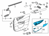 OEM Lexus NX350 ORNAMENT SUB-ASSY, F Diagram - 67705-78190-C3