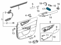 OEM Lexus ES300h Switch Assembly, Power W Diagram - 84810-33150