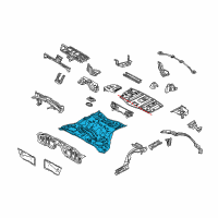 OEM Infiniti M45 Floor-Rear, Front Diagram - 74512-AM639