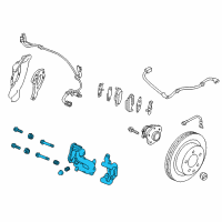 OEM 2018 Nissan Leaf Caliper Assy-Rear LH, W/O Pad & Shim Diagram - 44011-4CA0A