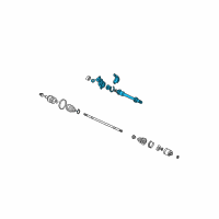OEM 2002 Acura MDX Shaft Assembly, Half Diagram - 44500-S3V-A00