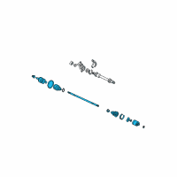 OEM 2003 Acura MDX Driveshaft Assembly, Passenger Side Diagram - 44305-S9V-A71
