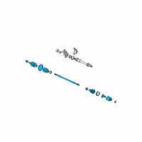 OEM 2003 Honda Pilot Driveshaft Assembly, Driver Side Diagram - 44306-S9V-A01