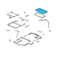 OEM 2007 Honda Ridgeline Seal, Sunroof Glass Diagram - 70205-SHJ-A41