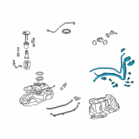 OEM Lexus RX450h Pipe Sub-Assembly, Fuel Diagram - 77201-0E060