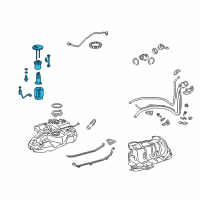 OEM Lexus RX350 Tube Assy, Fuel Suction W/Pump & Gage Diagram - 77020-0E030